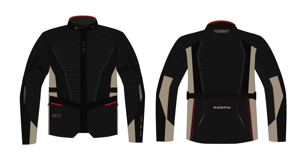 Zelen — Black / Sabbia Desert / Red