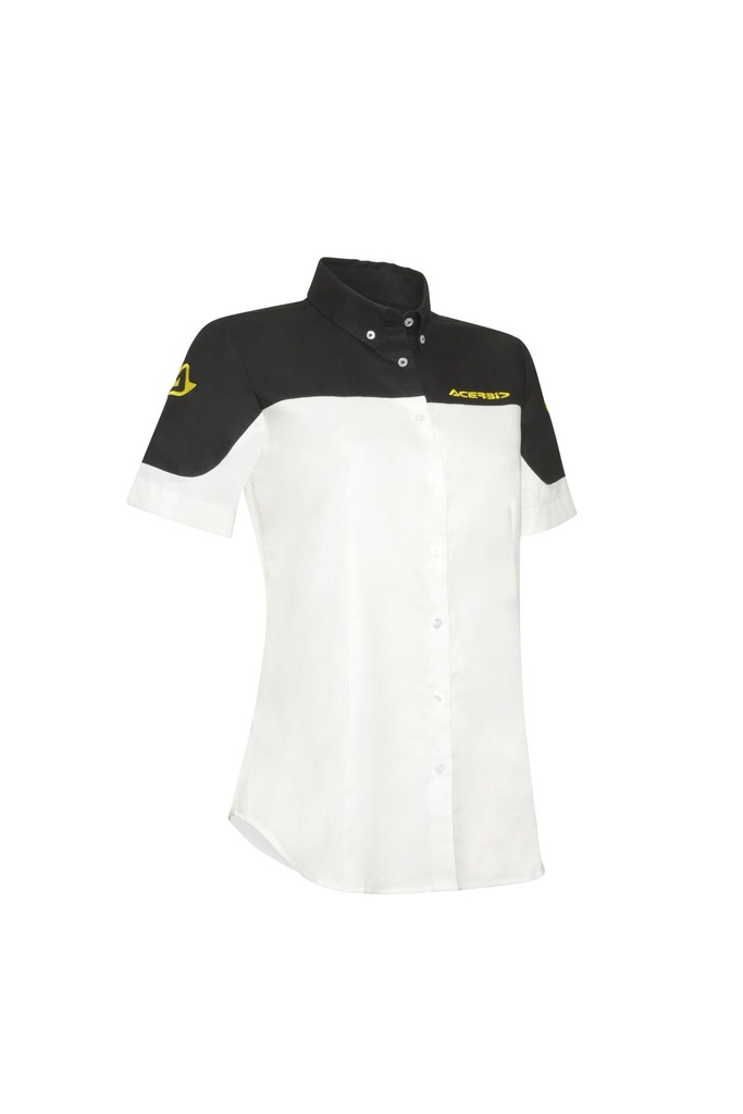 Camisa Acerbis Paddock Mujer - Bla/Neg