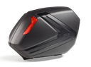 Maleta lateral 37 lts - (par) - negro/carbono/rojo