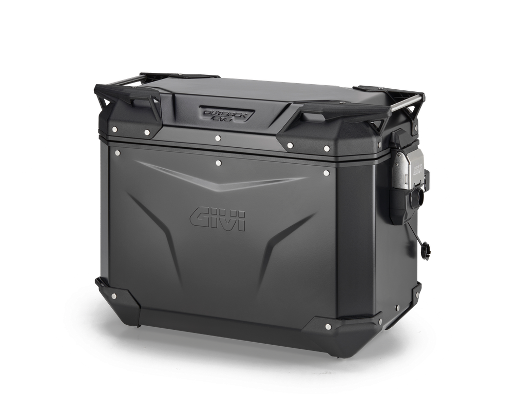 Baul monokey® trekker outback evo al.negro izq. 44lts - añadir kit smart security l