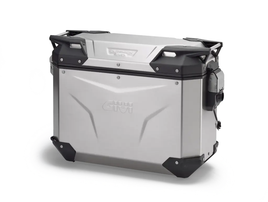 BAUL MONOKEY® TREKKER OUTBACK IZQ. EVO ALUMINIO 37 LTS - AÑADIR KIT SMART SECURITY LOCK