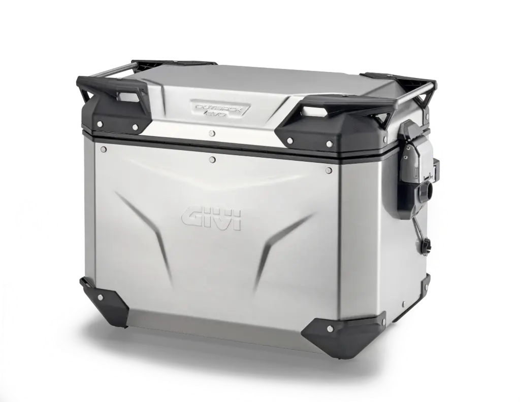 BAUL MONOKEY® TREKKER OUTBACK IZQ. EVO ALUMINIO 48 LTS - AÑADIR KIT SMART SECURITY L