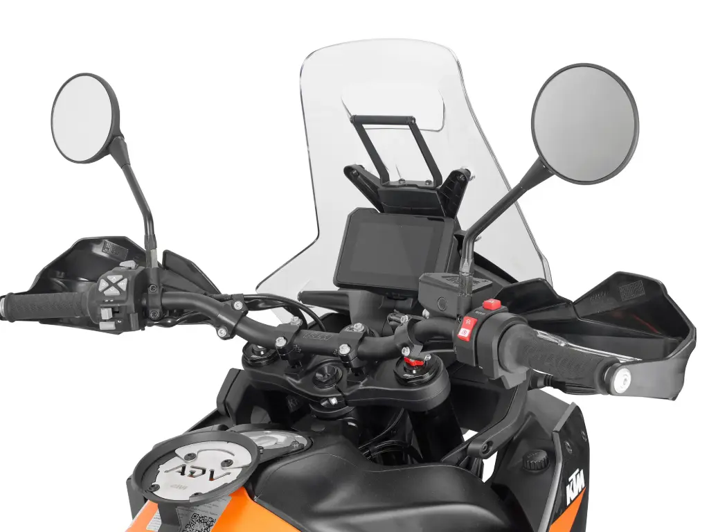 Barra p/colocar s902a s920m s920l y porta gps-smartphone ktm 790 / 890 adv 23 - transparente