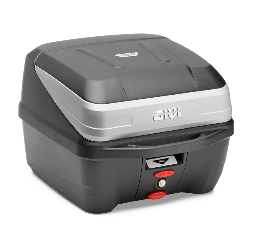Top Case 32 Lts Monolock - Negro - Incluye Kit Y Parrilla Universal