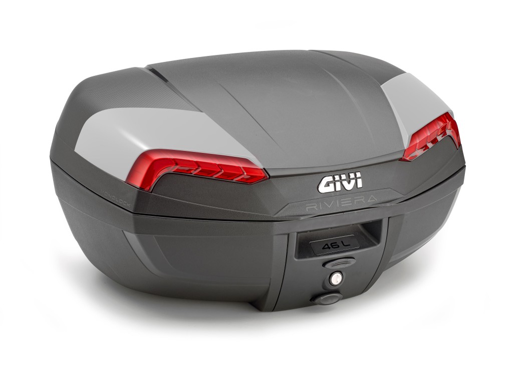 Top Case Monolock Riviera 46Lts Negro/Gris