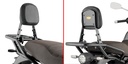 Respaldo especifico p/adaptador SR8206 - Moto Guzzi V7 Stone (21) - NEGRO BRILLO