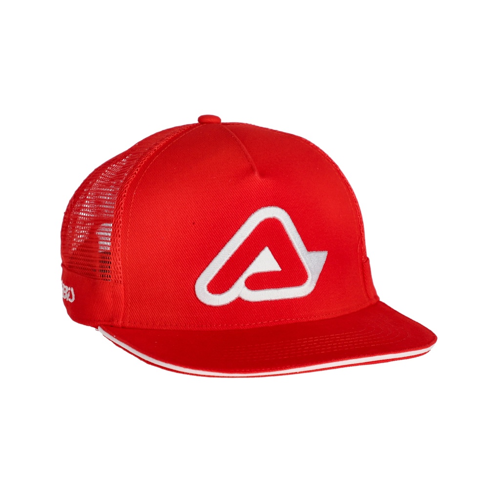 Gorra acerbis logo rojo/blanco