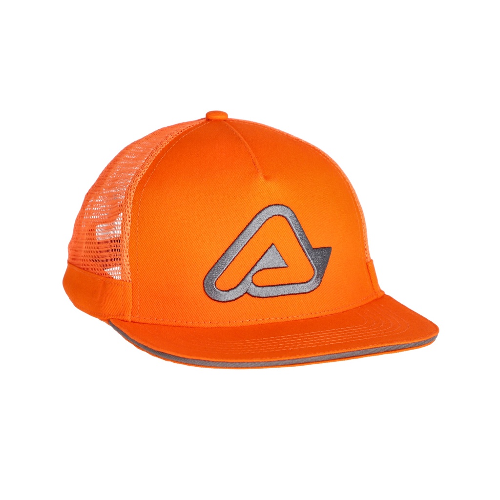 Gorra acerbis logo naranja/gris