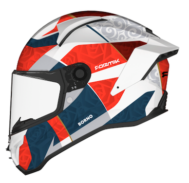 CASCO BORNO ROSE GARDEN BLANCO/ROJO/AZUL
