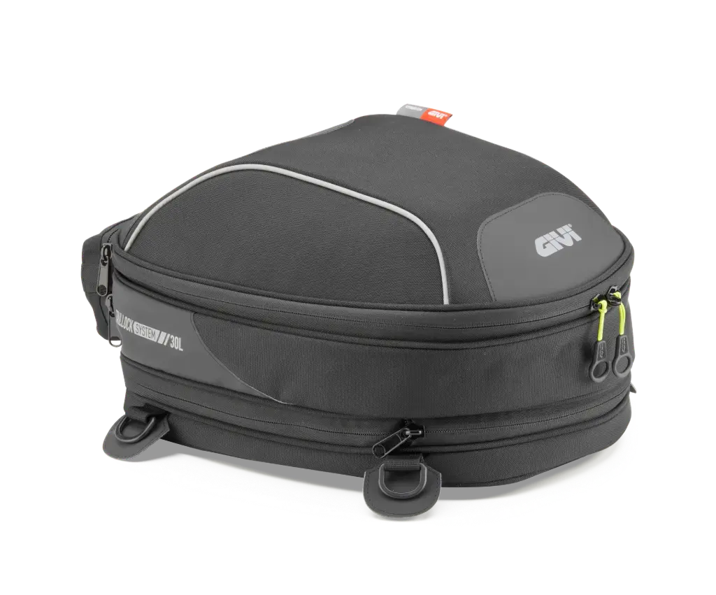Bolso De Sillin Convertible En Mochila Extensible 30 A 38 Lts