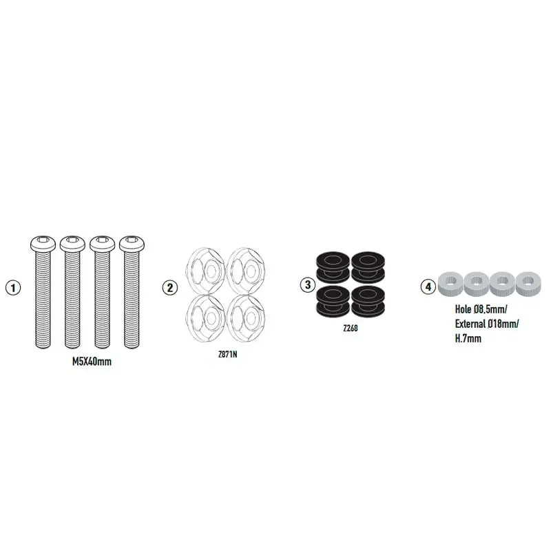 Kit Anclaje Especifico Para 2170Dt/D - Yamaha N-Max 125 (25)