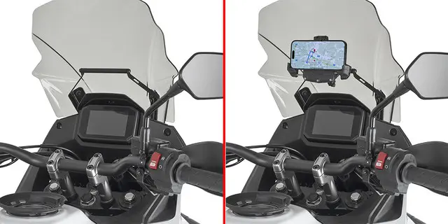 Barra para colocar s902a s920m s920l y porta gps-smartph honda xl 750 transalp (23-24)