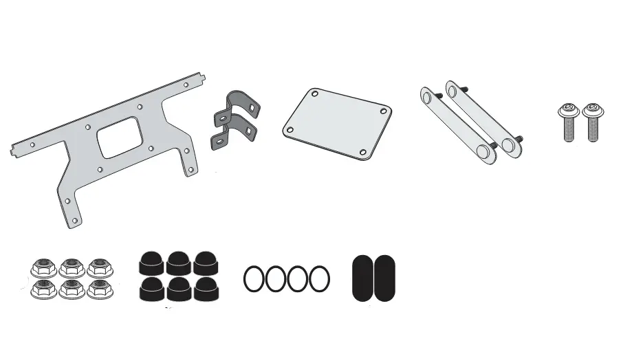 Kit especifico p/montaje de s250 toolbox en plo2145cam - yamaha ténéré 700
