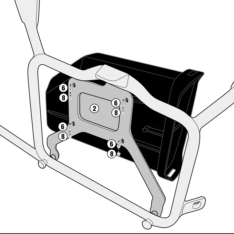 Kit Especifico Para El Montaje De S250 Toolbox En El Portamaletas Orig Honda Crf1000L Africa (16-17)