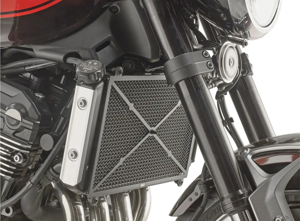 Protector Radiador Especifico En Acero Inoxidable Pintado Negro Kawasaki Z 900 Rs (18-19)
