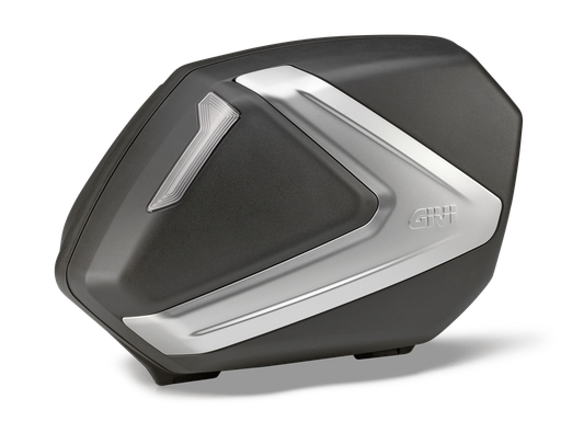 [v37nt] Maleta lateral 37 lts - (par) - negro/plata/ahumado