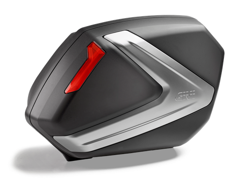[v37n] Maleta Lateral 37 Lts - (Par) - Negro/Plata/Rojo