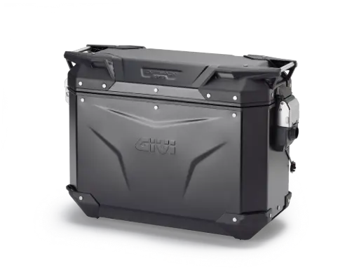 [OBKEV37BL] BAUL MONOKEY® TREKKER OUTBACK IZQ. EVO ALU. NEGRO 37 LTS - AÑADIR KIT SMART SECURITY LOCK