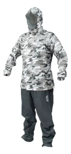 Conjunto p/lluvia Campera Camuflada/pantalon Gris