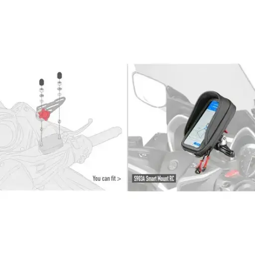 [01VKIT] Kit especifico para el montaje del Smart Mount S904B - Ducati/Honda/Yamaha/Sym