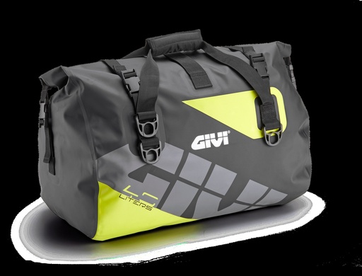[EA115GYB] Bolso sillin grande impermeable 40 lts - Gris/Ama/Neg