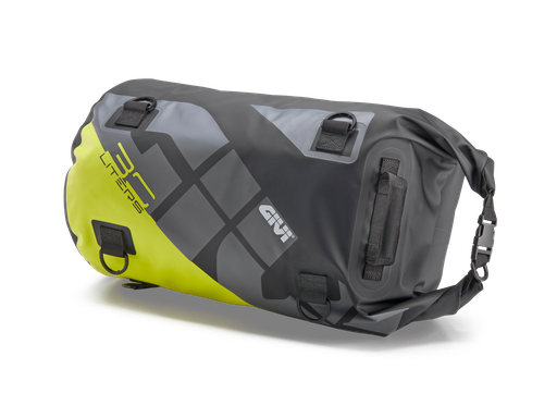 [EA114GYB] Bolso sillin cilindrica waterproof 30 lts - AMA/GRIS/NEG