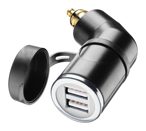 Adaptador de 12 v con conector din doble toma usb