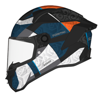 CASCO BORNO ROSE GARDEN NEGRO/AZUL/BLANCO