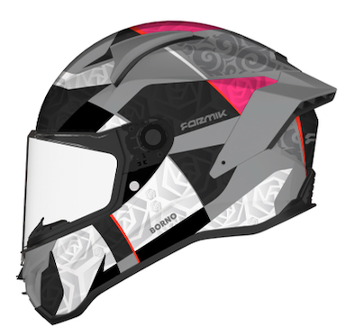 CASCO BORNO ROSE GARDEN GRIS/NEGRO/BLANCO