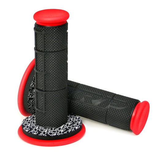 [WDG-8160] Puños Mx-Enduro Doble Densidad Con Donuts Rojo/Negro