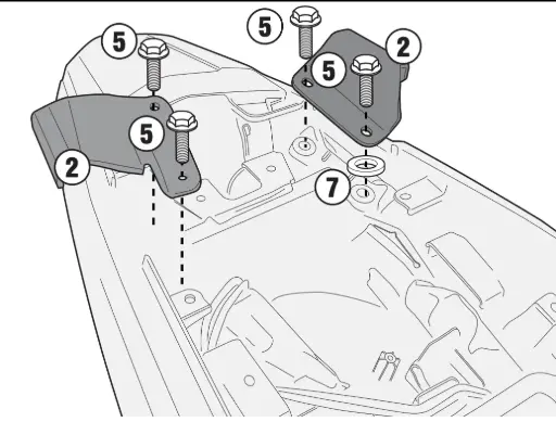 [1121kit] Kit De Anclajes Para Montar Plx1171/Plo1171Mk/Plo1171Cam/Plo1171N - Honda Cb500X (13-21)