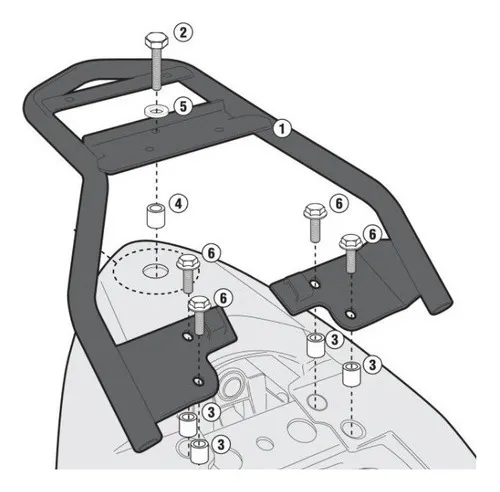 [sr3103] Soporte Top Case Suzuki Inazuma 250 (2012-2016)