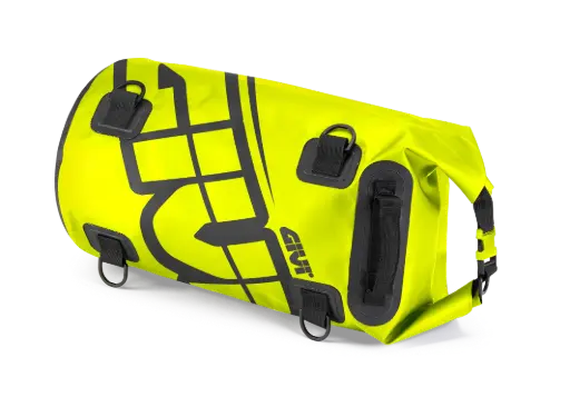 [ea114fl] Bolso Sillin Cilindrica Waterproof 30 Lts - Amarillo Fluor