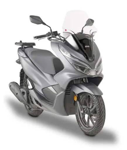 [1129dt] Parabrisas especifico transp. 60.5x43.5cm (añadir kit anclaje d1163kit) honda pcx 125 (18-20)