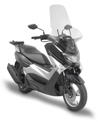 [2123dt] Parabrisa Transparente 81.5 X 64.5 Cm (Añadir Kit Anclaje D2123Kit) Yamaha N-Max 125(15-18)