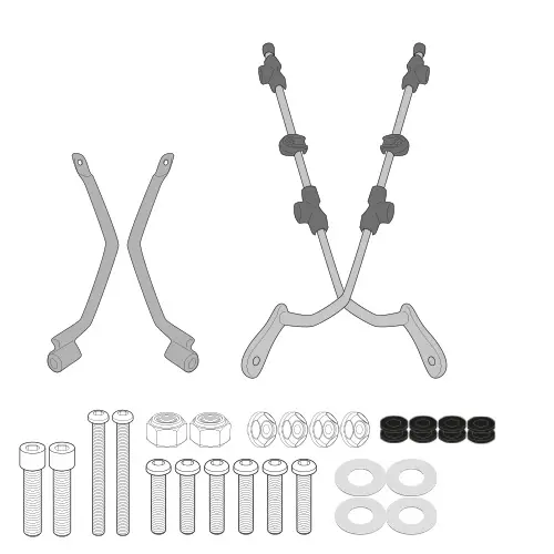 [A8206A] Kit Anclaje Parabrisas Moto Guzzi V7 850 Stone/Special (21-25)