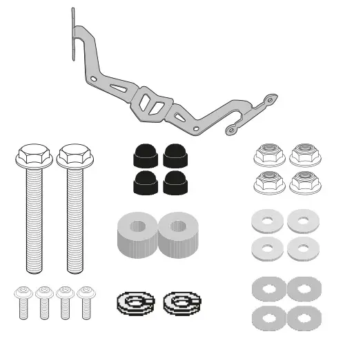 [a2151a] Kit de anclajes p/parabrisas 4128s - yamaha mt-03 321 (20)