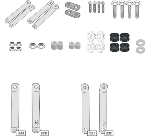 [a6119a] Kit anclaje especifico kymco agility 125-150 (14-22) (440a/441a)