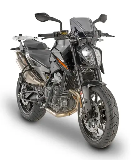 [a7708] Parabrisa especifico ahumado 25 x 31 cms (hxa) (kit incluido) ktm duke 790 (18) -