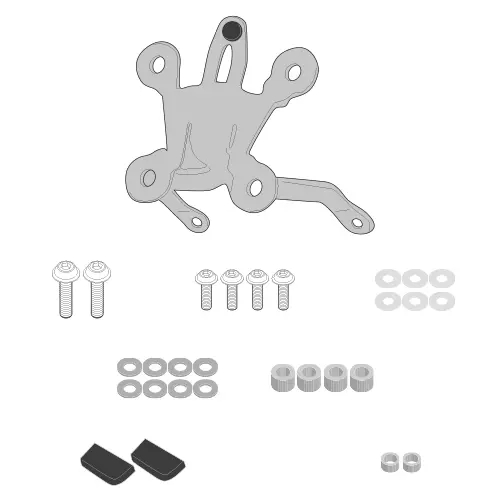 [a8706a] Kit De Anclajes P/Parabrisas 1173S - Benelli 502 C (19-20)