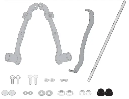 [ls2122] Kit anclajes para proyectores s310 o s322 - yamaha mt-09 tracer (15-17)
