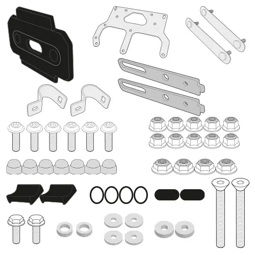 [tl3112kit] Kit Especifico Para El Montaje De S250 Toolbox En El Portamaletas Original Plr3105/Pl3112/Pl3112Cam