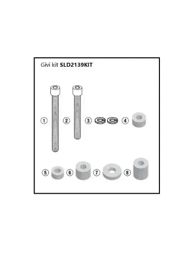 [sld2139kit] Kit especifico para montar slider sld01 - yamaha tracer 900/tracer 900 gt (18 -19)