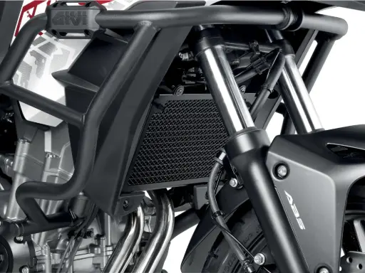 [pr1121] Protector radiador especifico en acero inoxidable negro honda cb 500 x (19-21)