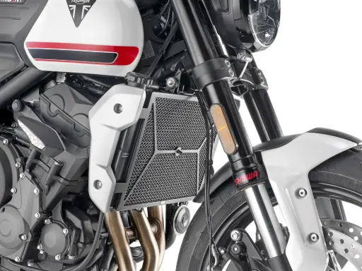 [pr6419] Protector Radiador Inox Negro Triumph Trident 660