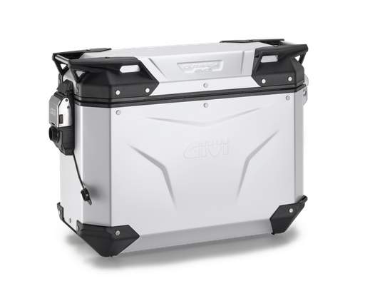 [OBKEV37AAR] BAUL MONOKEY® TREKKER OUTBACK DER. EVO ALUMINIO ANODIZ. 37 LTS - AÑADIR KIT SMART SECURITY L